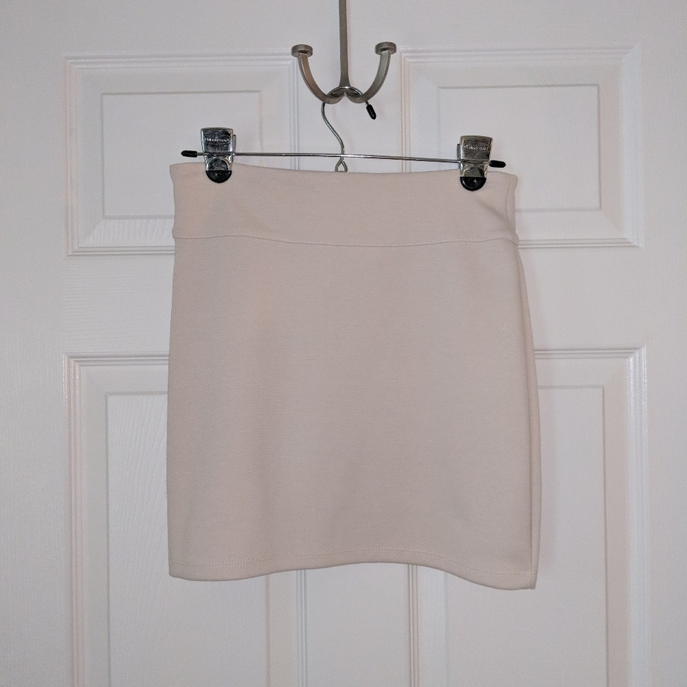 Silence+Noise Soft Stretch Mini Skirt Creamy White
